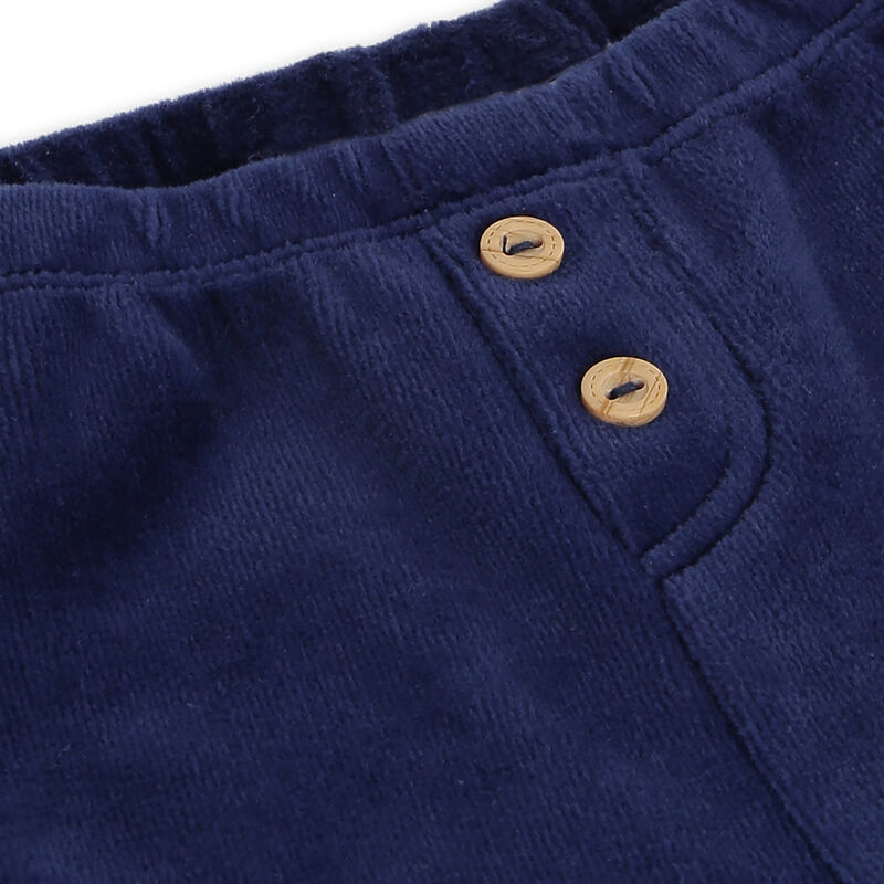 Boys Dark Blue Applique Smock with Legging image number 5